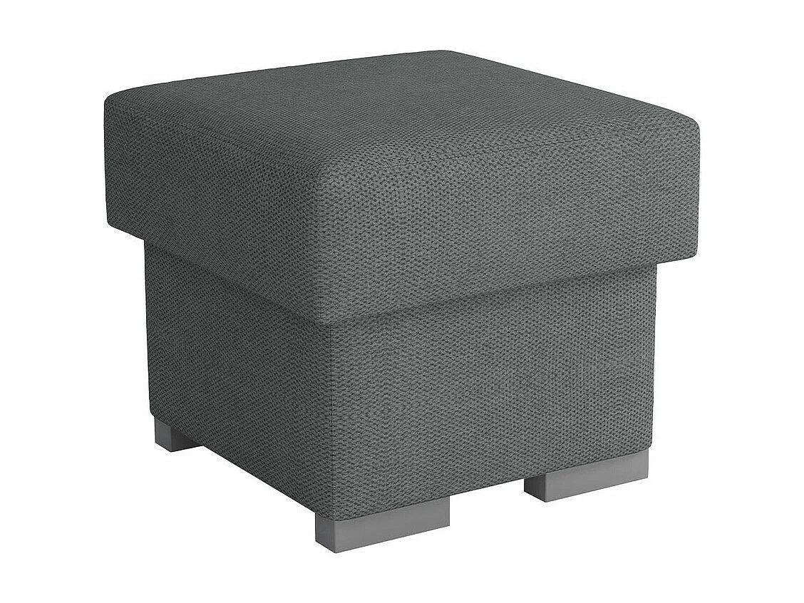 Pouf Etrcala 105, Gris, 43x50x50cm, Tissu, Pieds: Plastique|Bois, Disponible