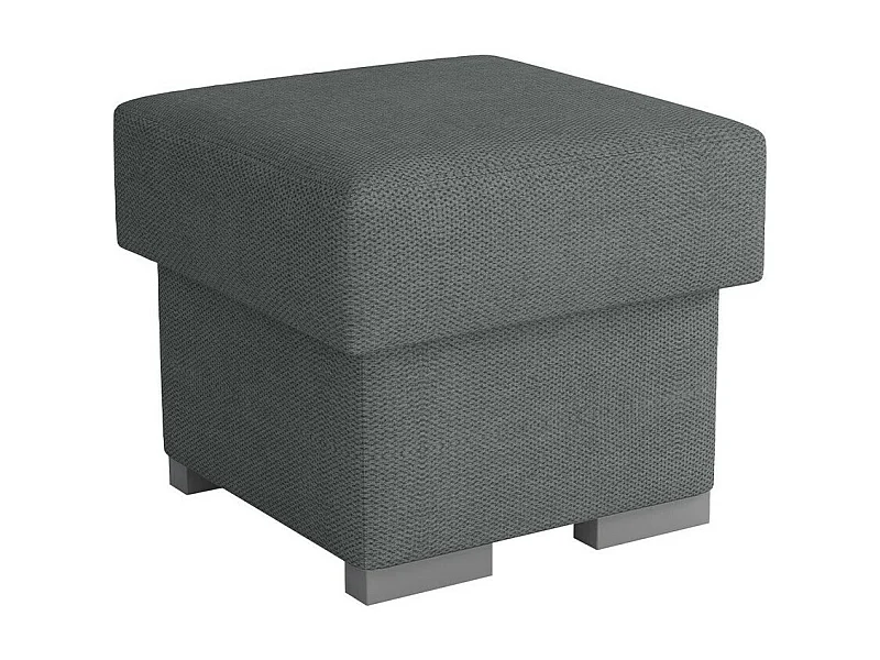 Pouf Etrcala 105, Gris, 43x50x50cm, Tissu, Pieds: Plastique|Bois, Disponible