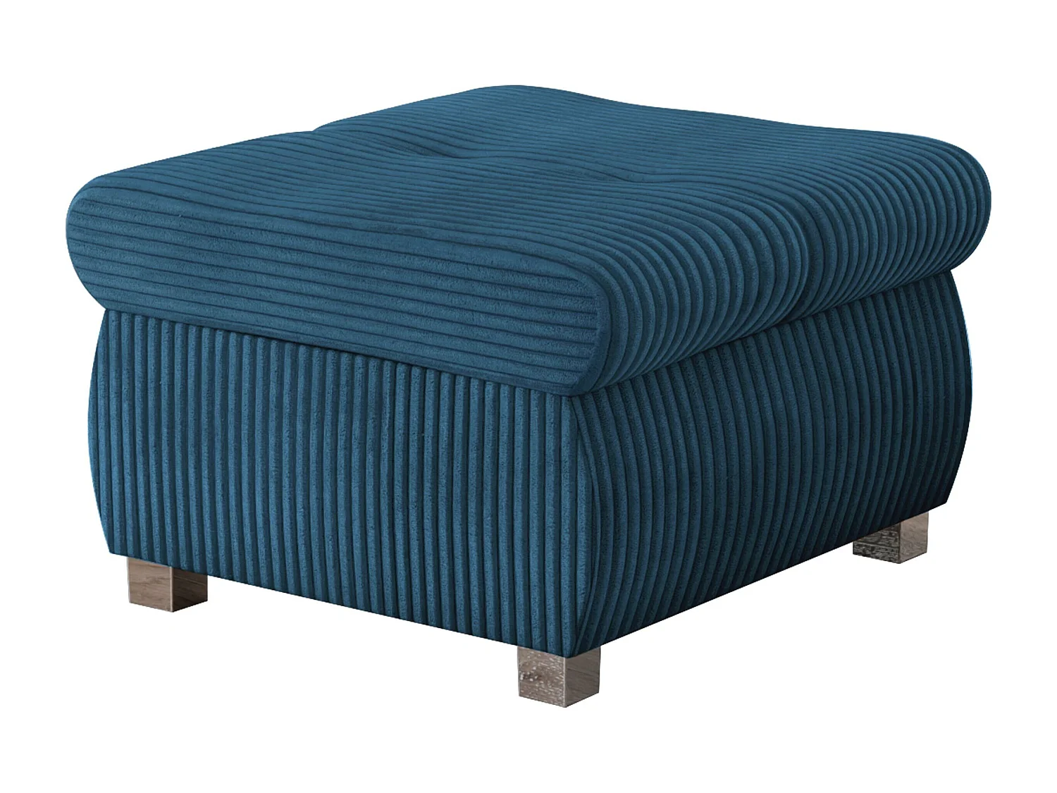 Puf Comfivo 122, Azul, 39x60x60cm, Tapiz, Patas: Metal