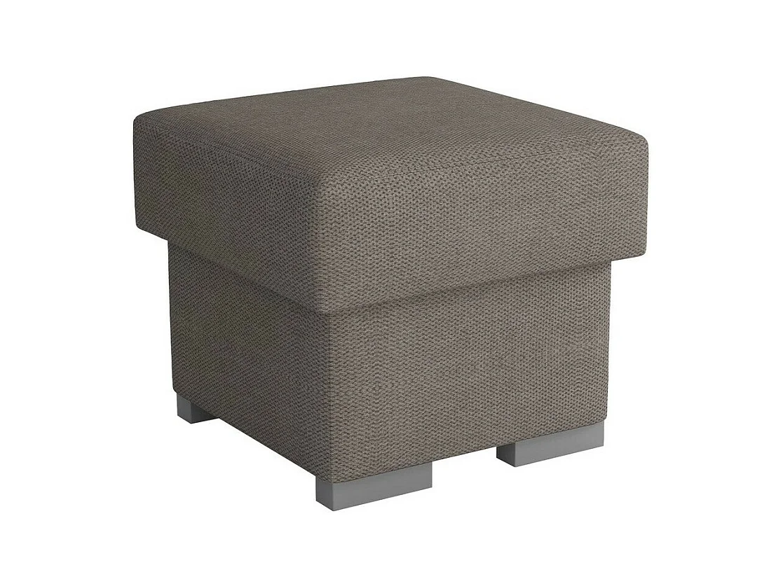 Pouf Etrcala 105, Marron, 43x50x50cm, Tapisserie, Pieds: Plastique|Bois