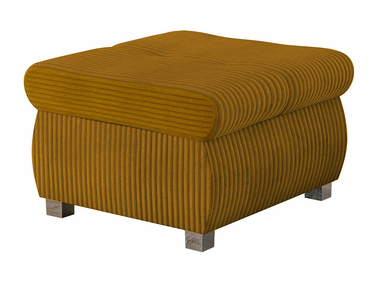 Puf Comfivo 122, Amarillo, 39x60x60cm, Tapiz, Patas: Metal