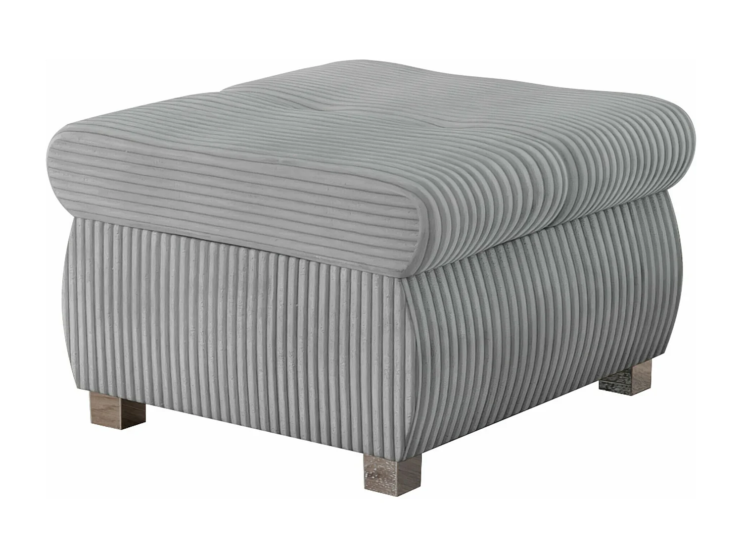 Puf Comfivo 122, Gris, 39x60x60cm, Tapiz, Patas: Metal