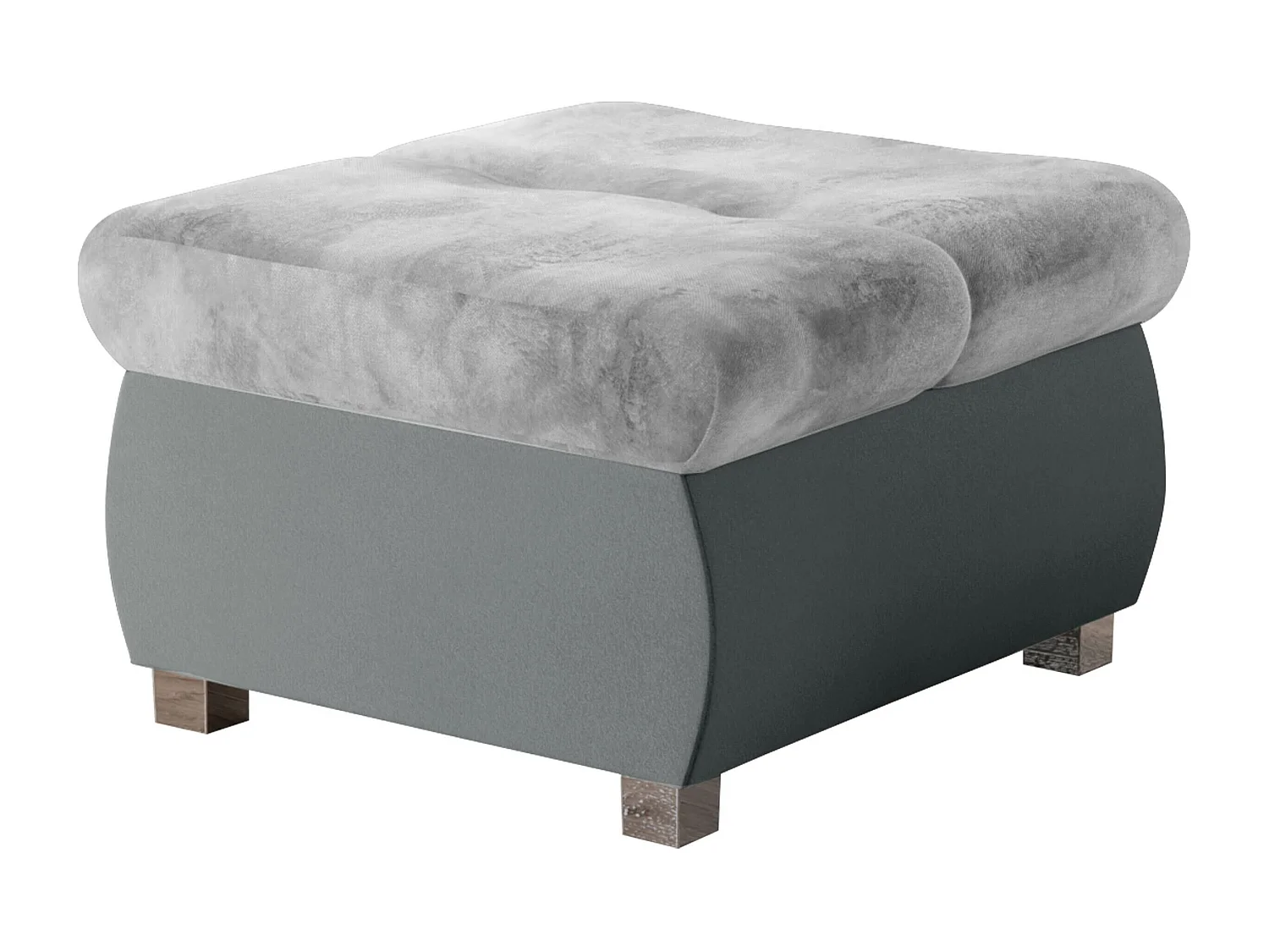 Puf Comfivo 122, Gris, 39x60x60cm, Tapiz, Patas: Metal