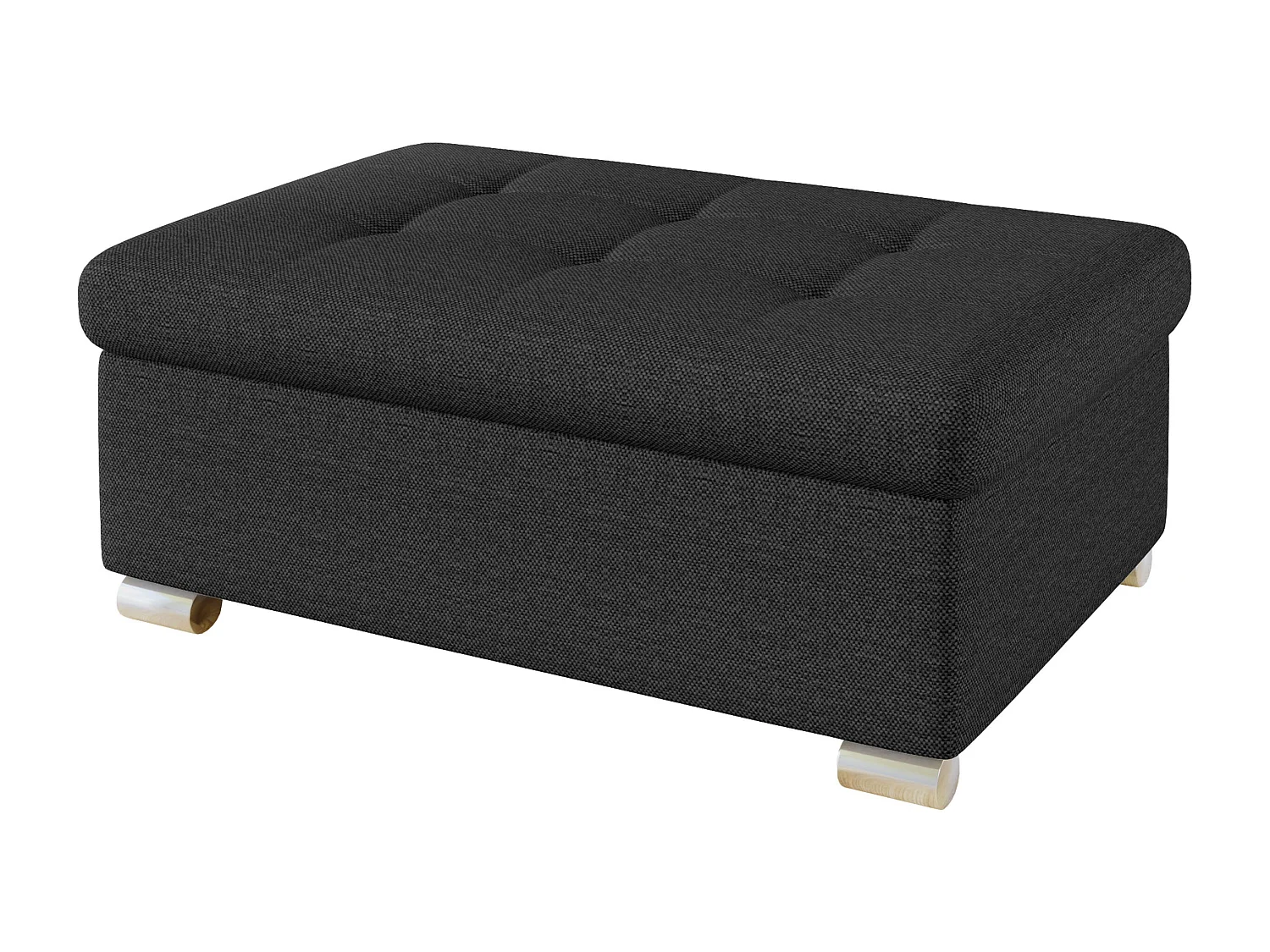 Puf Comfivo 115, Negro, 41x68x70cm, Tapiz, Patas: Plástico