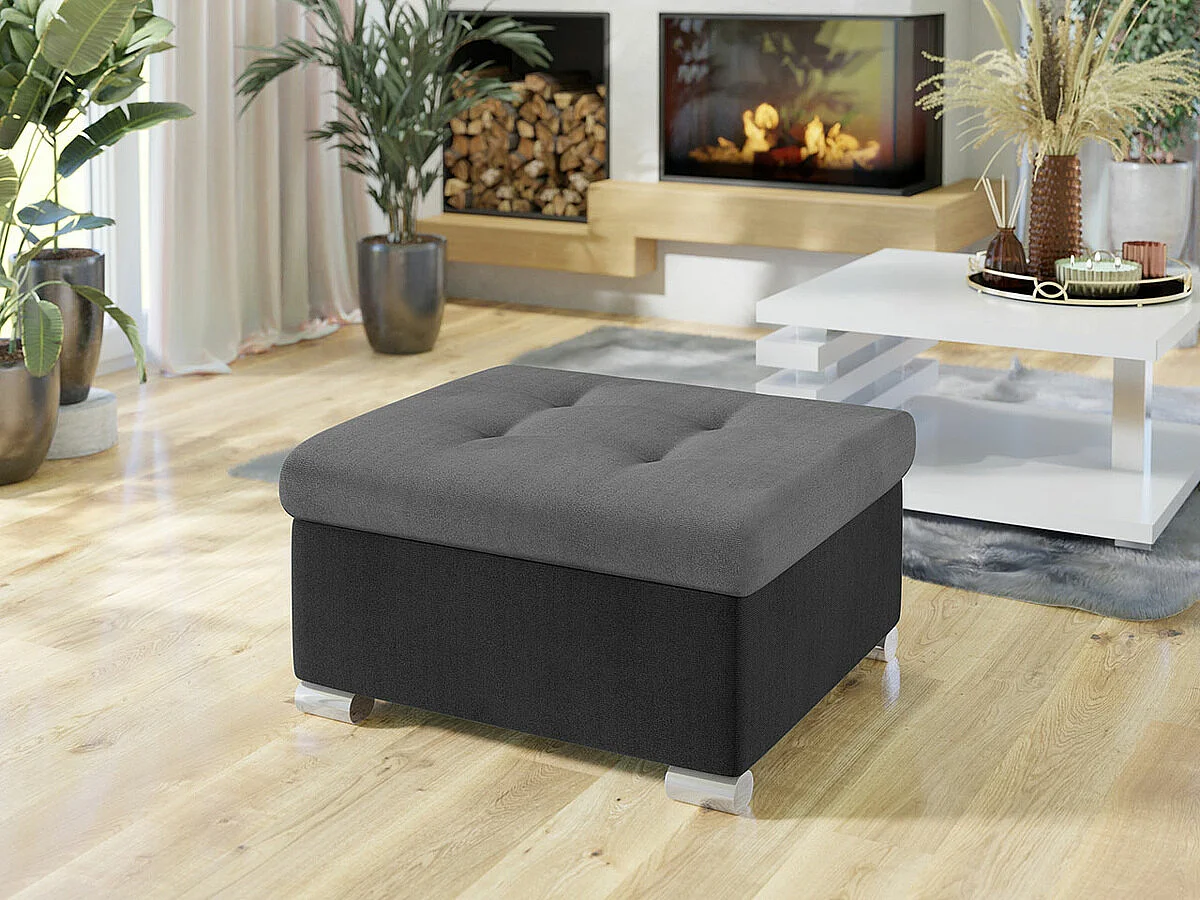Puf Comfivo 115, Gris, 41x68x70cm, Tapiz, Patas: Plástico