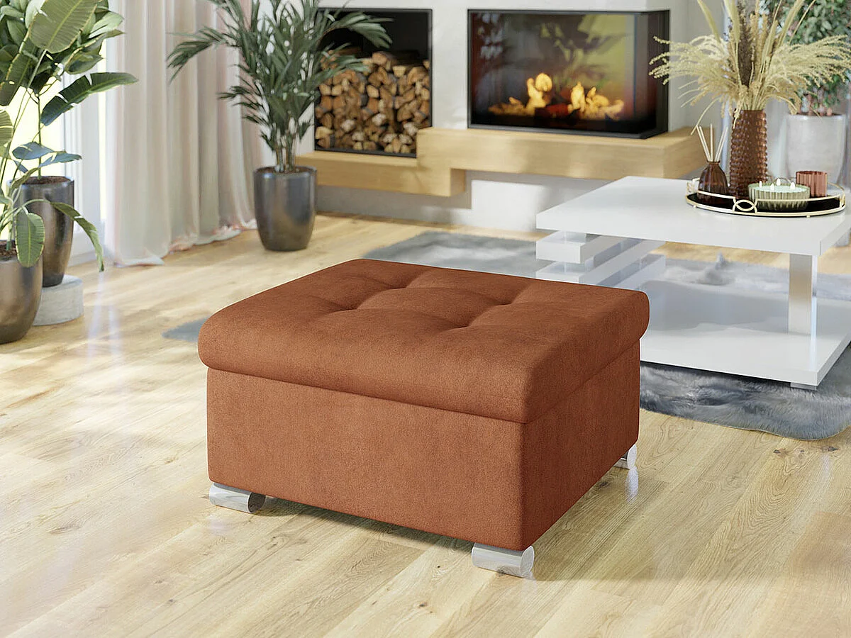 Puf Comfivo 115, Marrón, 41x68x70cm, Tapiz, Patas: Plástico