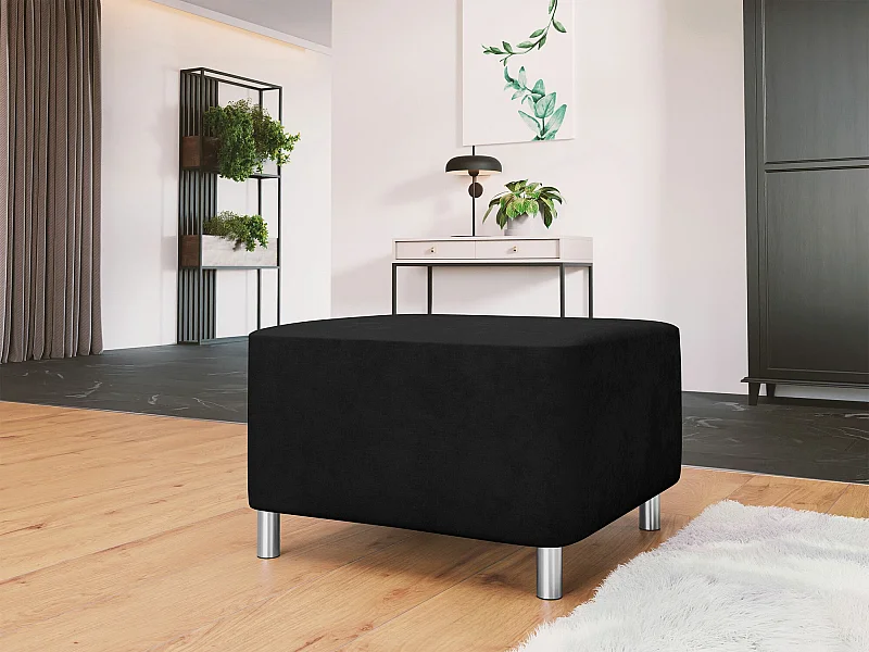 Puf Comfivo 126, Negro, 42x56x65cm, Tapiz, Patas: Plástico