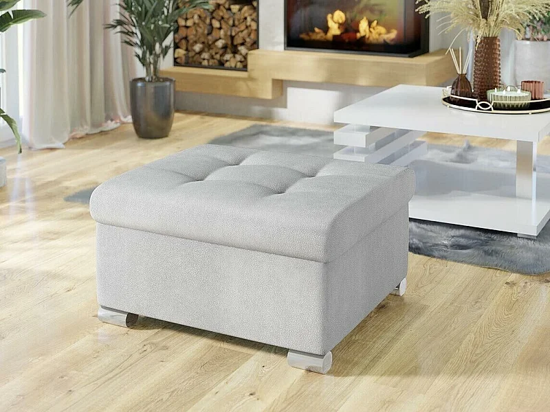 Puf Comfivo 115, Gris, 41x68x70cm, Tapiz, Patas: Plástico
