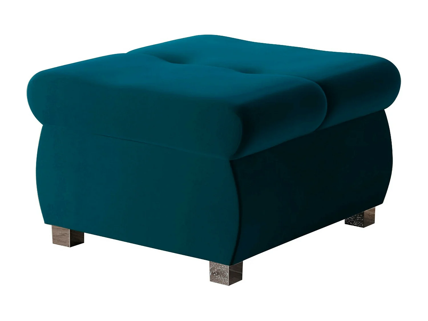 Puf Comfivo 122, Turquesa, 39x60x60cm, Tapiz, Patas: Metal