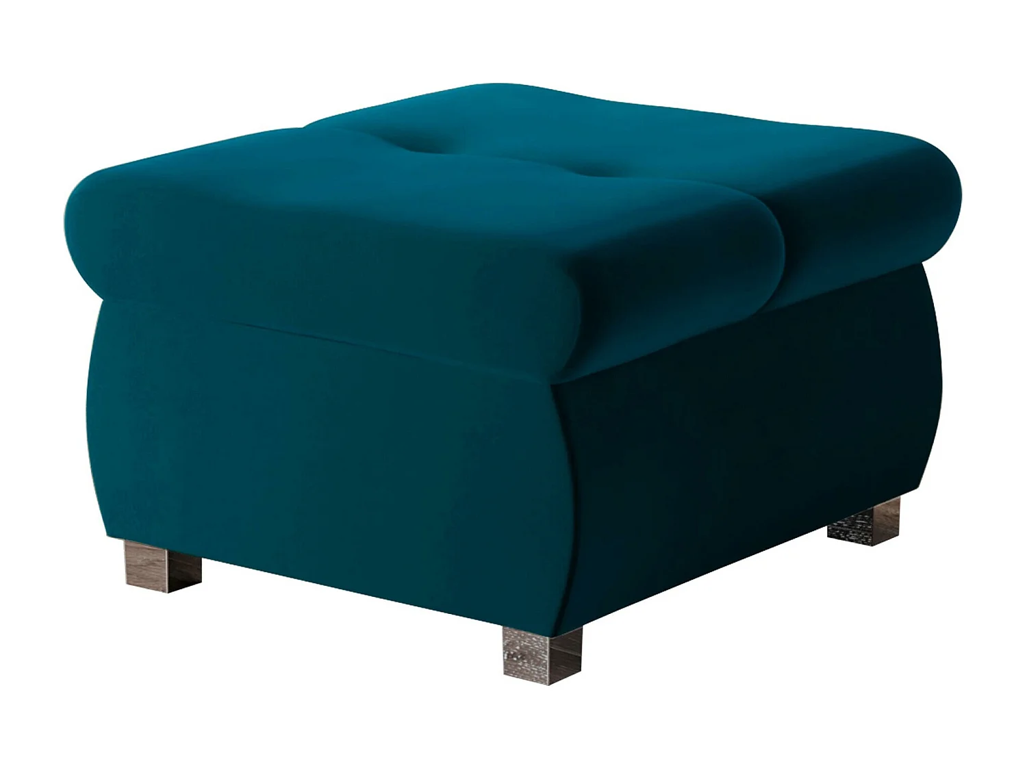 Puf Comfivo 122, Turquesa, 39x60x60cm, Tapiz, Patas: Metal