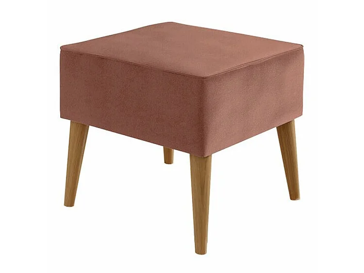 Puf Comfivo 205, Rosa, 41x45x45cm, Tapiz, Patas: Madera