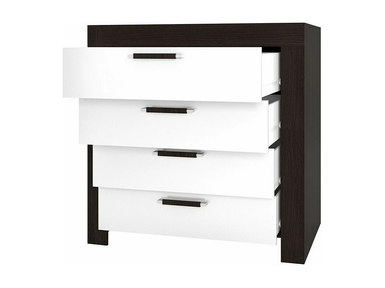 Cómoda Melfeli 106, Con cajones, Número de cajones: 4, 106x100x42cm