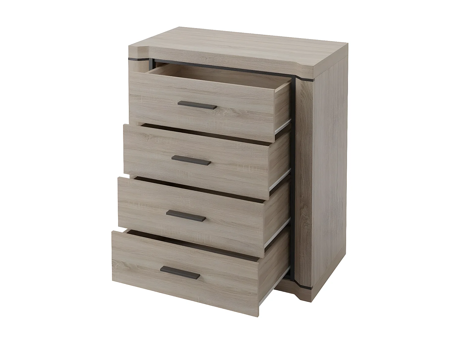 Cómoda Lorelie 103, Com gavetas, Número de gavetas: 4, 9x8x4cm