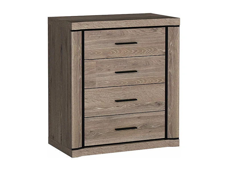 Commode Lorelie 103, Avec tiroirs, Nombre de tiroirs: 4, 91x81x44cm