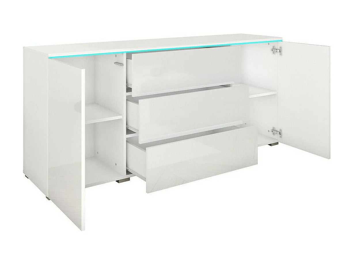 Cómoda Sarasota 142, Com gavetas e portas, Número de gavetas: 3