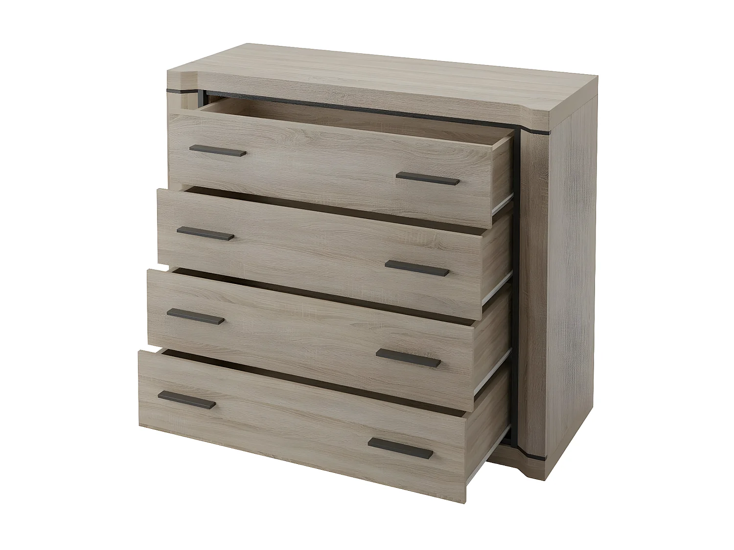 Cómoda Lorelie 101, Com gavetas, Número de gavetas: 4, 9x11x4cm