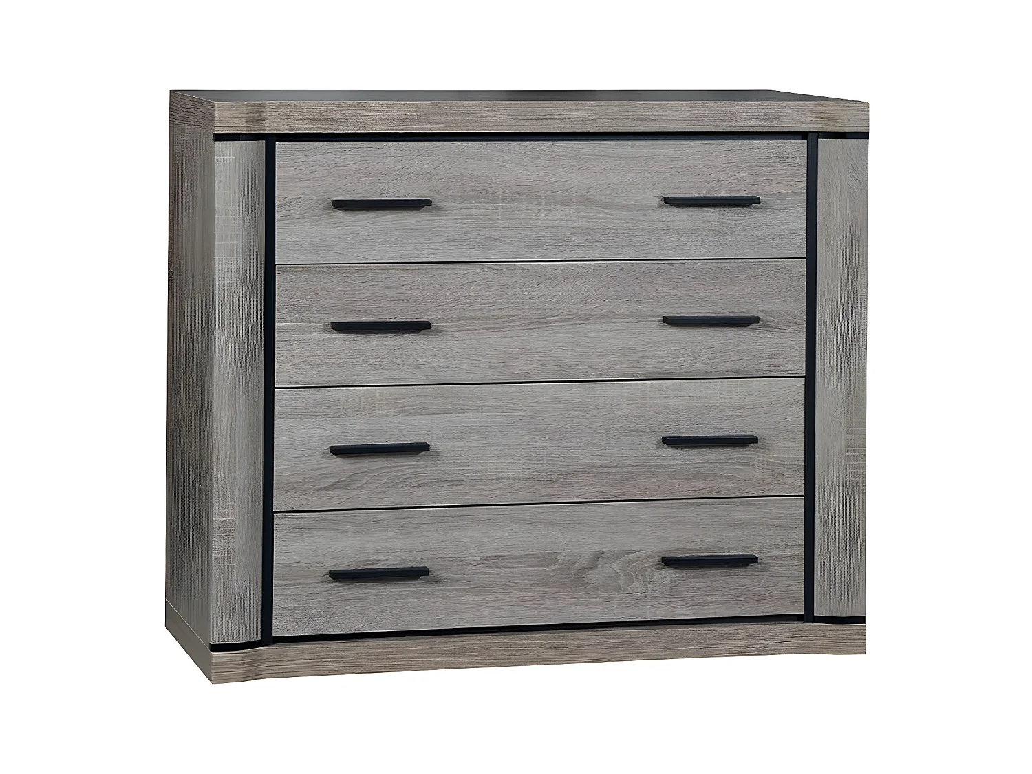 Commode Lorelie 101, Truffe chêne, Avec tiroirs, Nombre de tiroirs: 4, 91x107x44cm