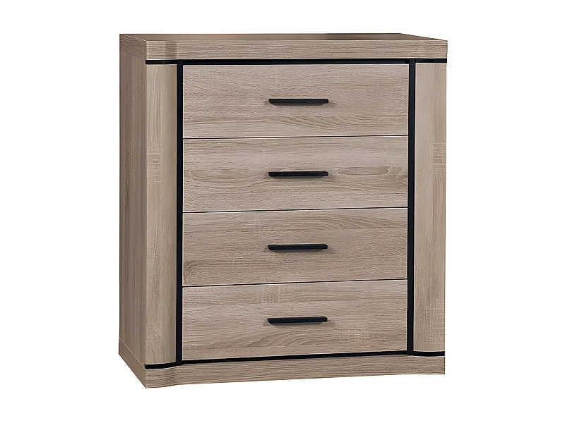 Cómoda Lorelie 103, Com gavetas, Número de gavetas: 4, 9x8x4cm