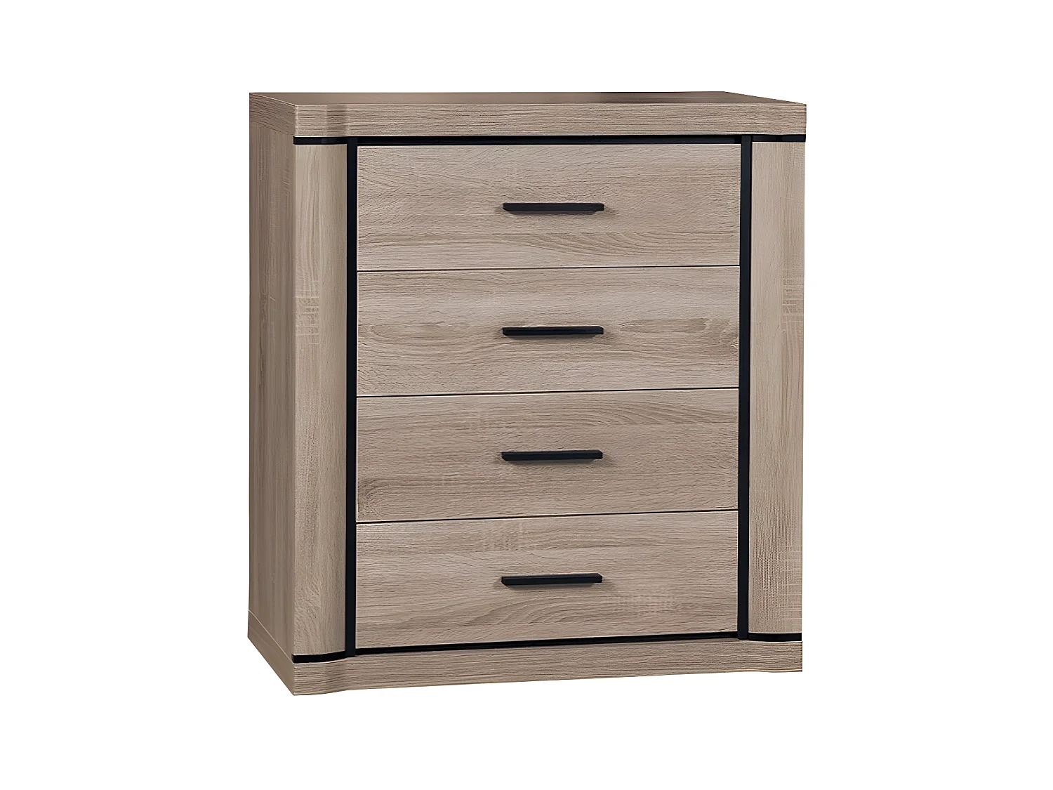 Commode Lorelie 103, Avec tiroirs, Nombre de tiroirs: 4, 91x81x44cm