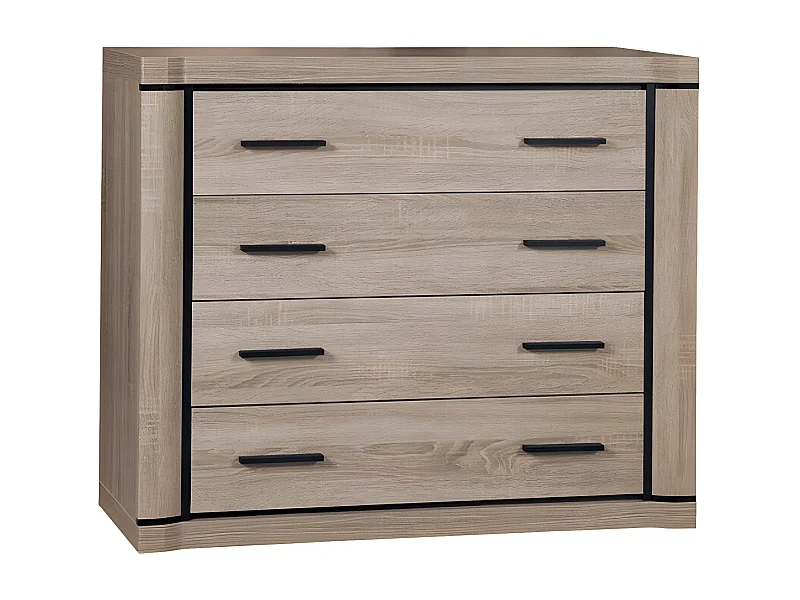 Cómoda Lorelie 101, Com gavetas, Número de gavetas: 4, 9x11x4cm