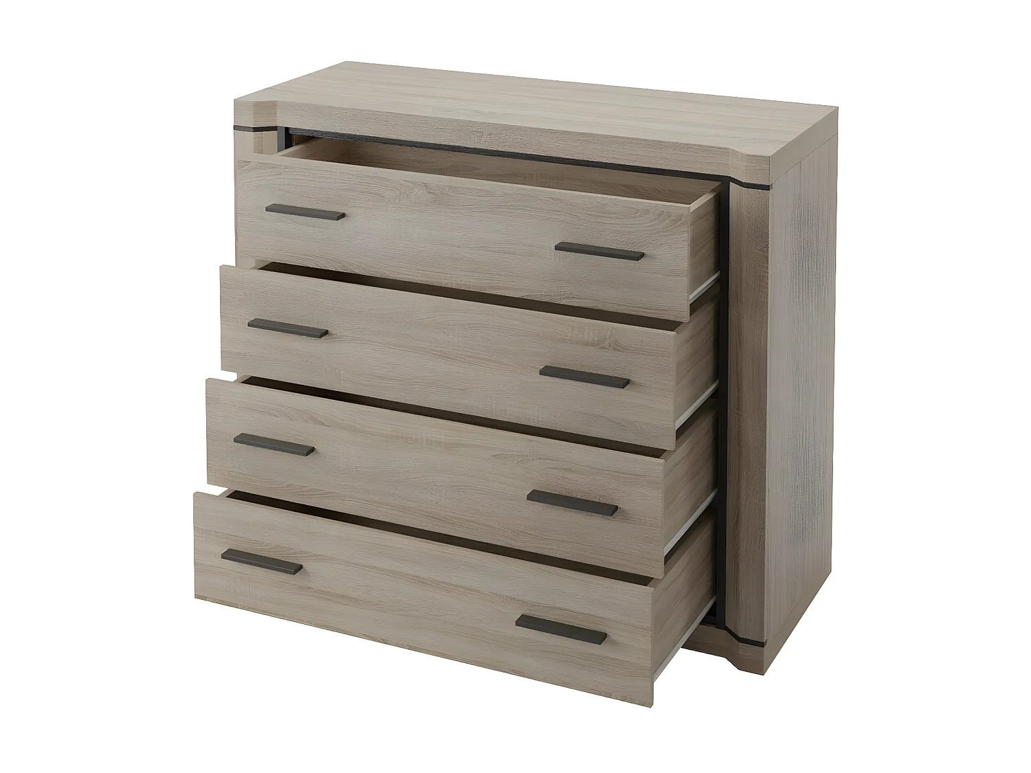 Cómoda Lorelie 101, Com gavetas, Número de gavetas: 4, 9x11x4cm