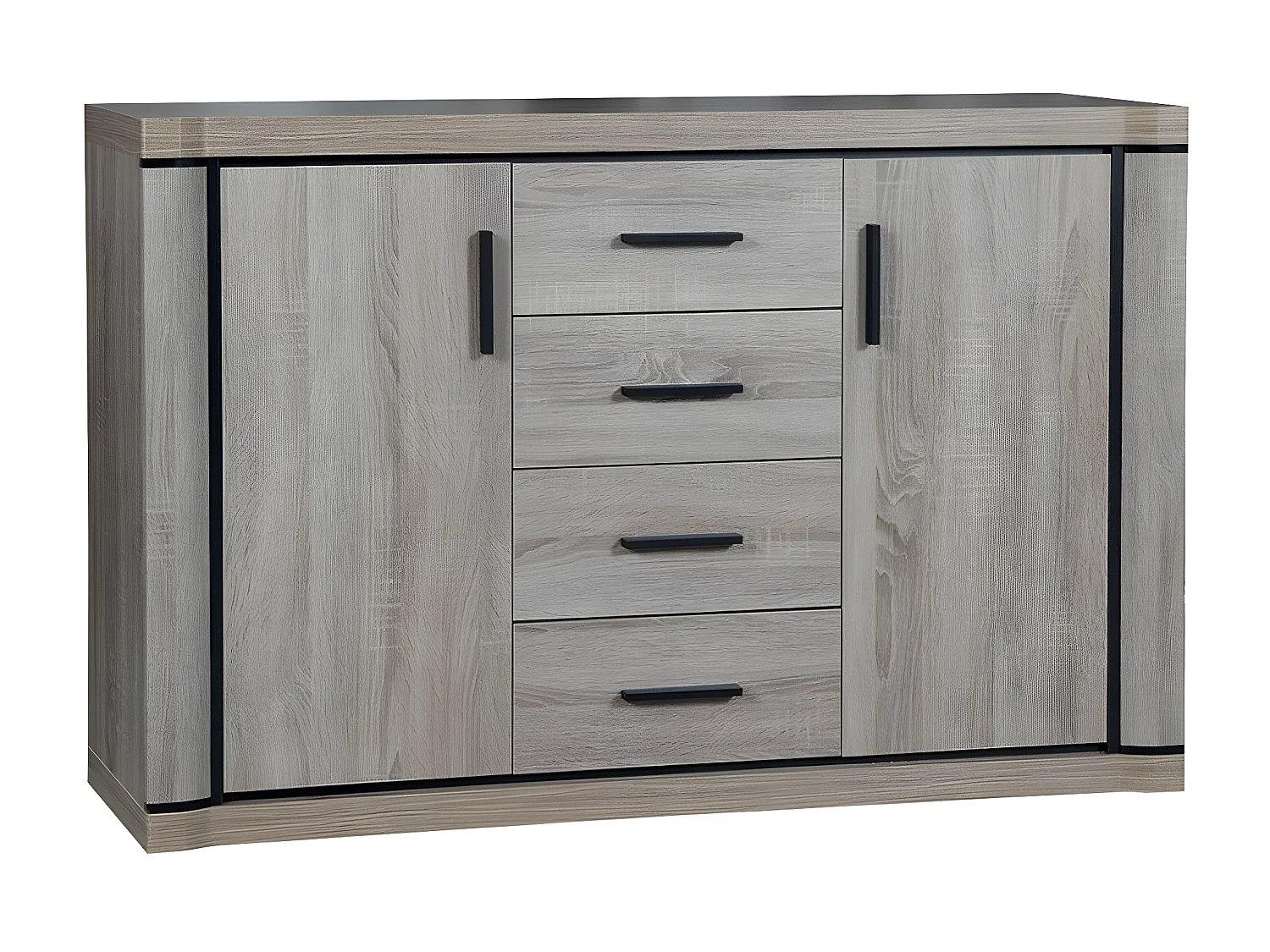 Cómoda Lorelie 104, Com gavetas e portas, Número de gavetas: 4