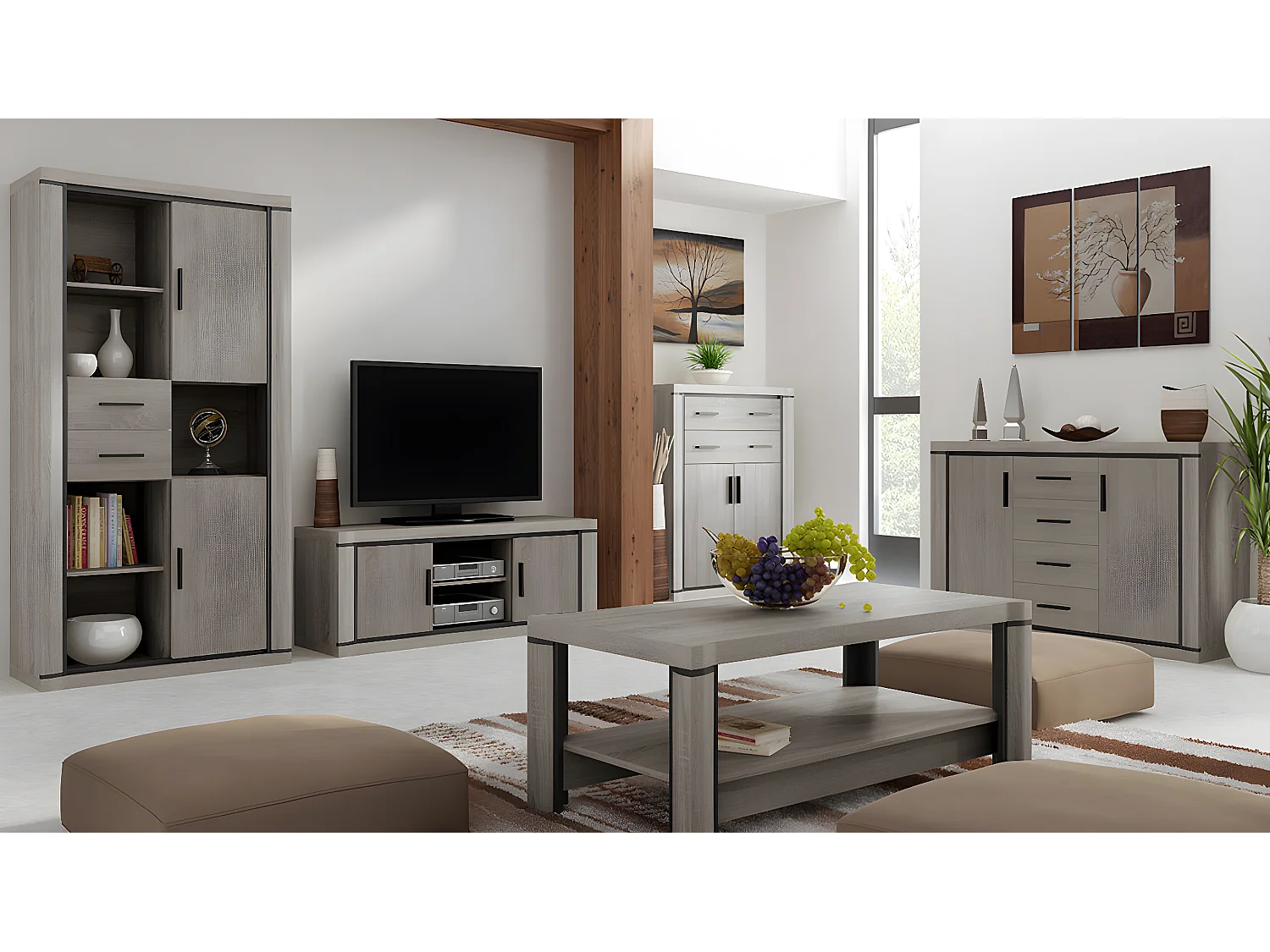 Cómoda Lorelie 104, Com gavetas e portas, Número de gavetas: 4