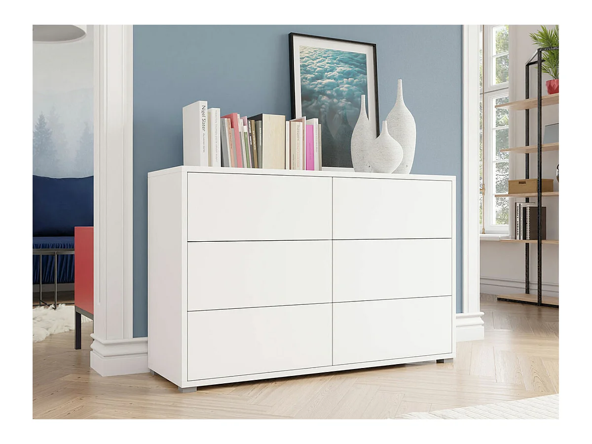 Commode Comfivo Fersoe 103, Blanc, Avec tiroirs, 73x120x41cm