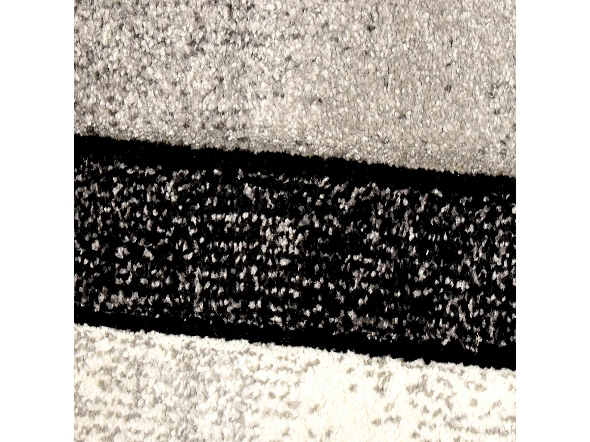 tapis salle à manger 200x290 tissé gris rectangle motif géométrique BI 61