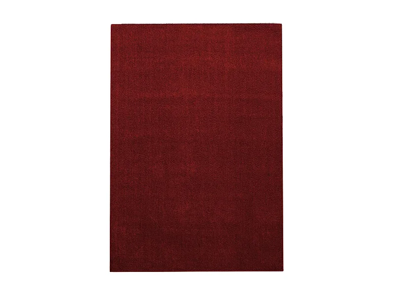 tapis grand salon 280x370 tissé rouge rectangle motif uni SOULA
