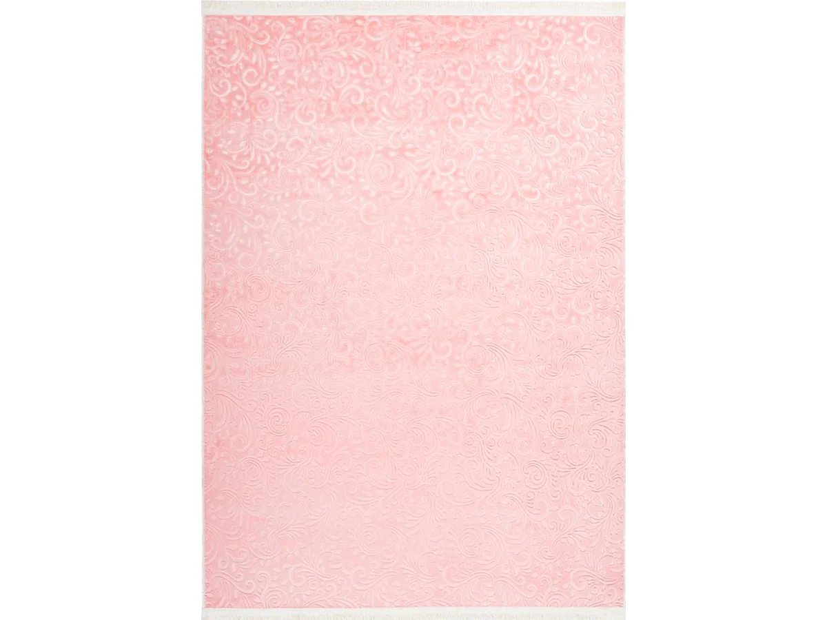tapis couloir Lavable 30° 80x280 rose pastel PERILLO
