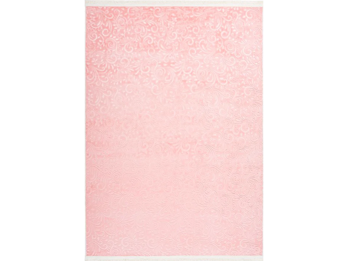 tapis couloir Lavable 30° 80x280 rose pastel PERILLO