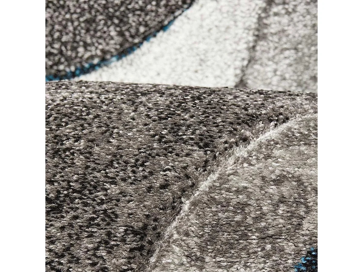 tapis grand salon 280x380 tissé noir rectangle motif géométrique LYN8 MADILA