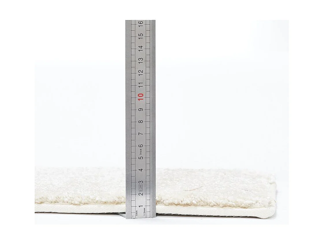 tapis salon 160x230 tissé blanc cassé rectangle motif uni EPAISSIA