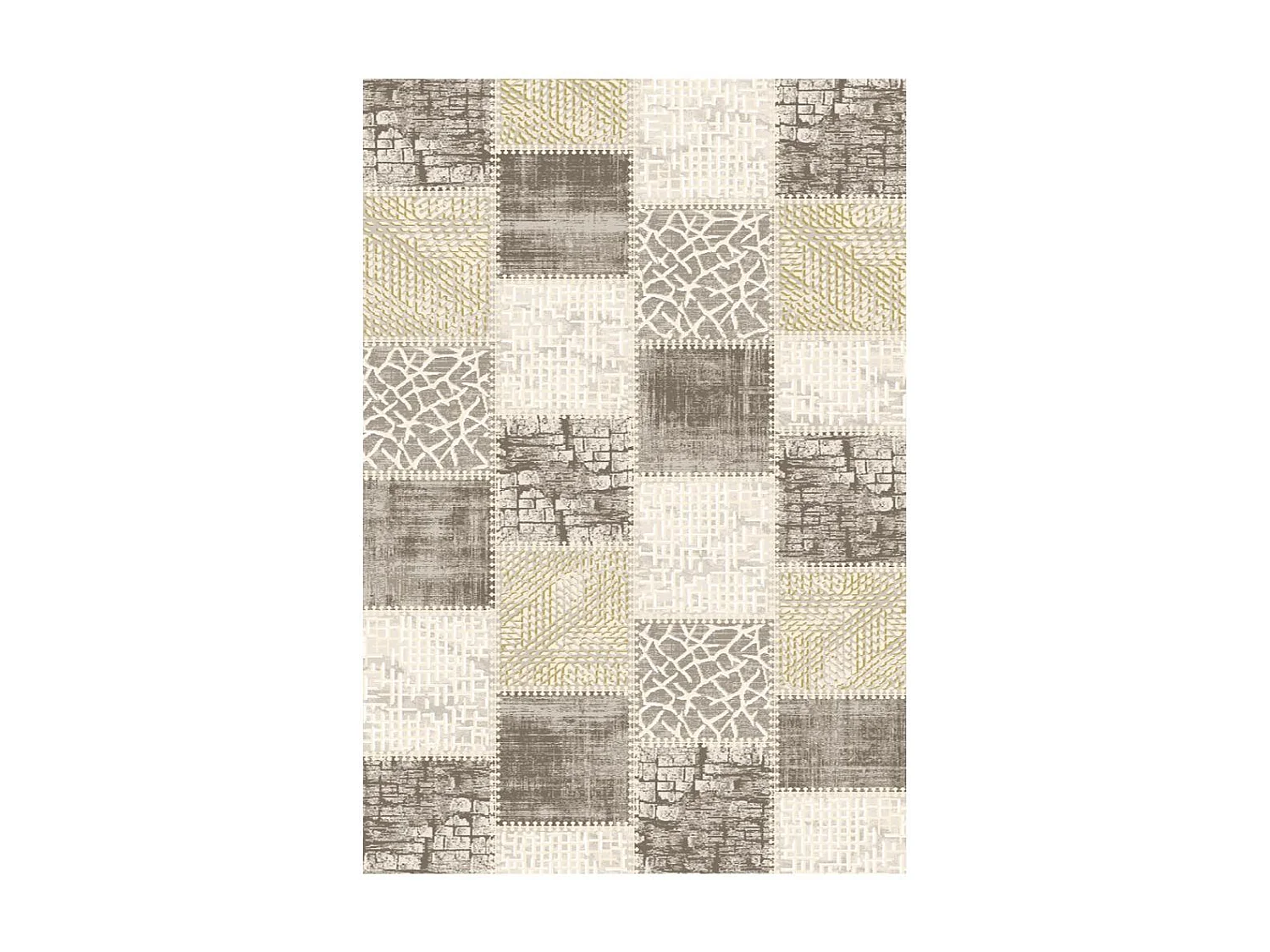 tappeto da soggiorno 120x160 tessuto rettangolare marrone e beige motivo geometrico SILICA