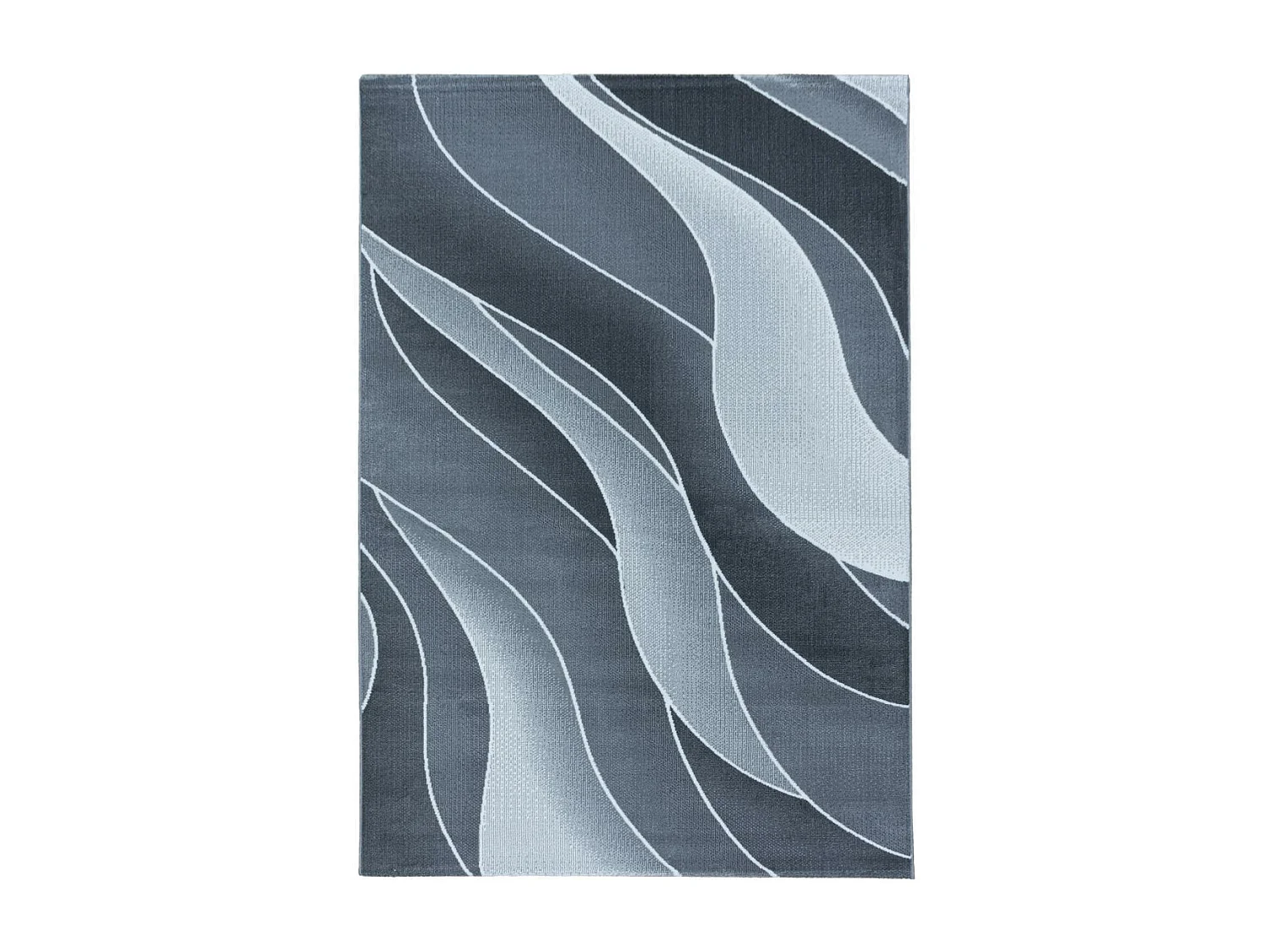 tapis salle à manger 200x290 tissé gris rectangle motif rétro-vintage LISIVE