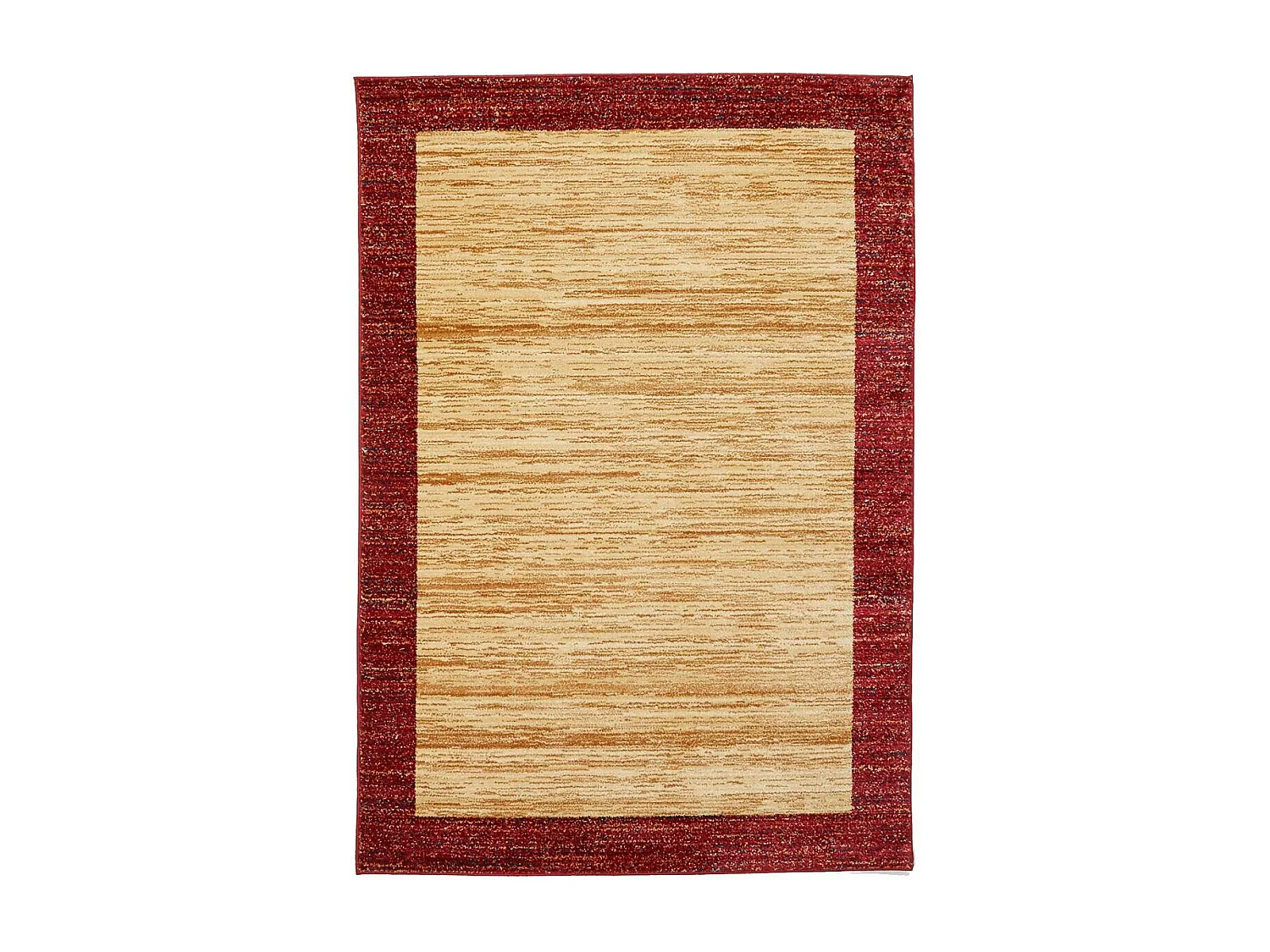 tapis chambre 100x150 tissé beige rectangle motif simple CHOBAY 2