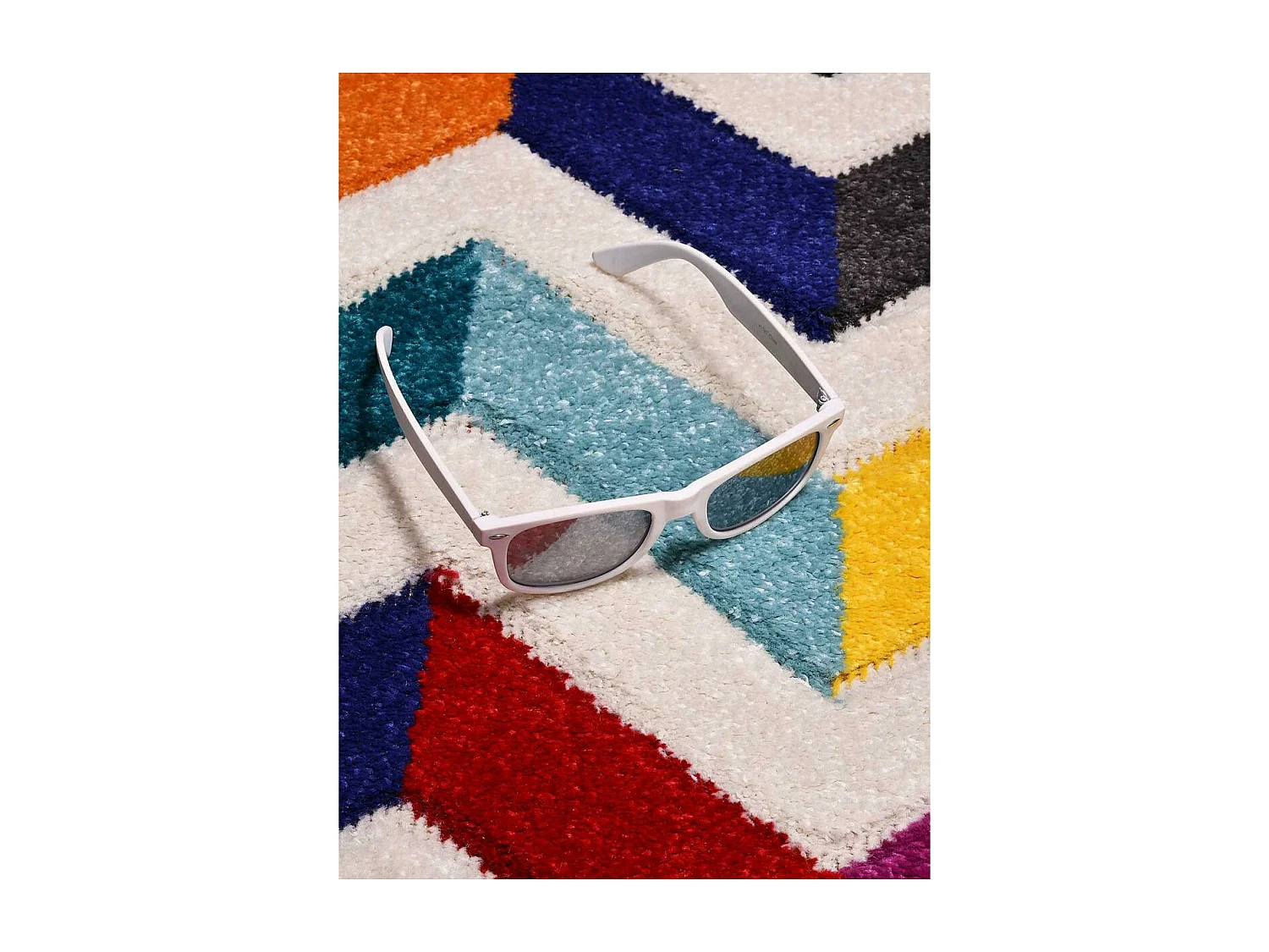 tapis salon 120x170 tissé multicolore rectangle motif géométrique LYN6 CHEVRON