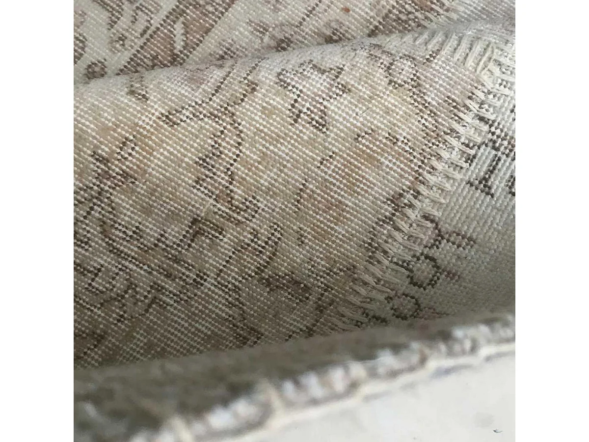 tapis chambre 80x150 fait main en laine beige rectangle motif traditionnel