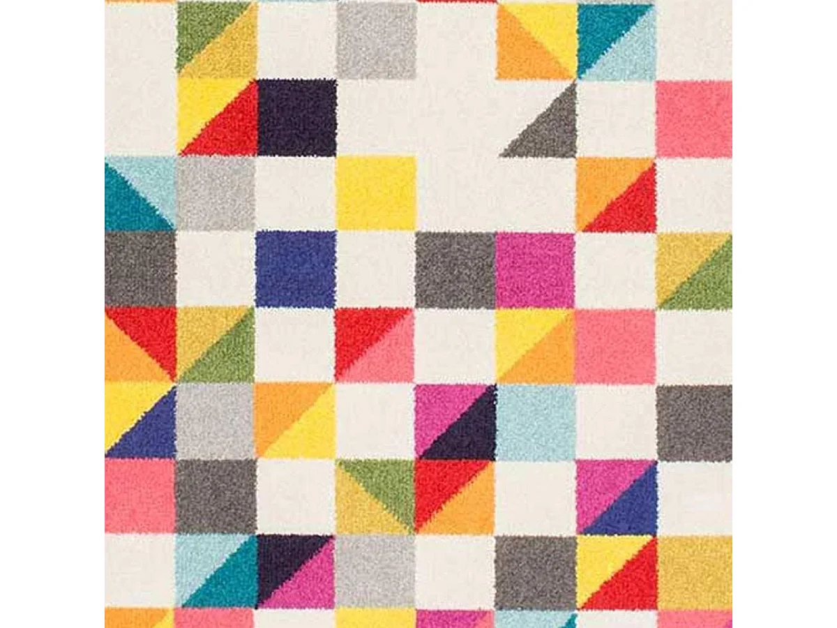 tappeto da ingresso 60x110 tessuto rettangolare multicolore disegno geometrico BOUTIK