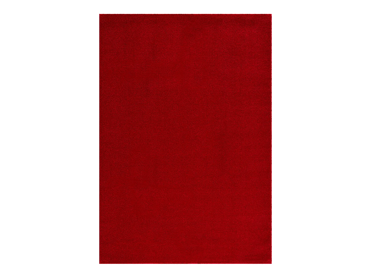 tapis salle de gym Ø200cm tissé rouge rond motif uni NOSSA