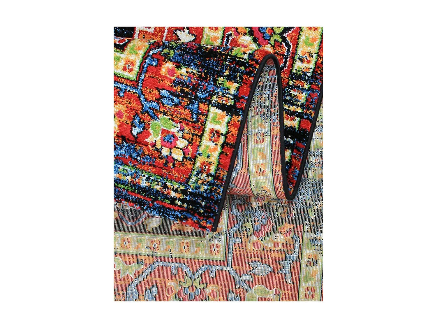 Tapis oriental 200x290 rectangle multicolore tissé motif ancestral MADAL