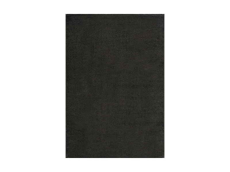 tapis chambre 120x170 tissé gris foncé rectangle motif uni NOSSA