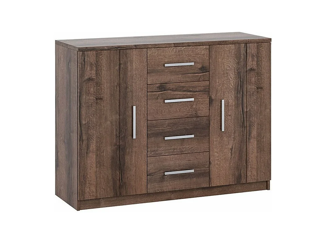 Commode Catromi 100, Chêne du Monastery, Avec tiroirs et portes, Nombre de tiroirs: 4,
