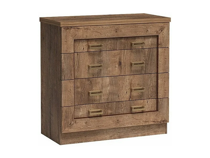 Commode Lircava 100, Chêne de Lefkas, Avec tiroirs, Nombre de tiroirs: 4, 90x90x44cm