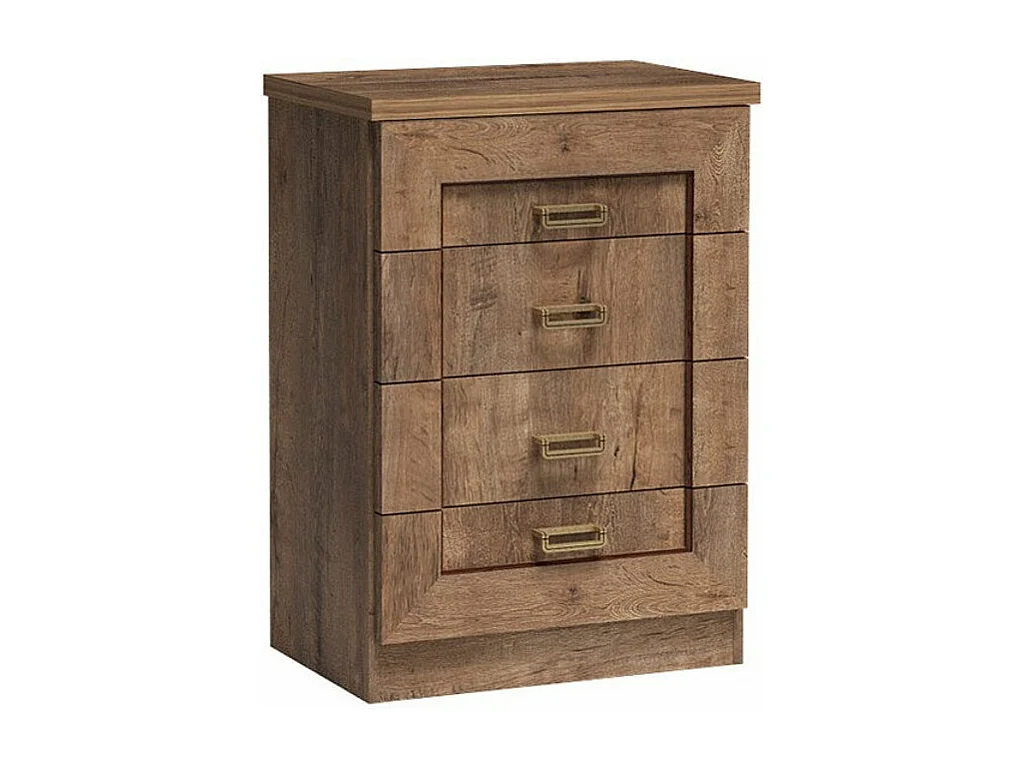 Commode Lircava 103, Chêne de Lefkas, Avec tiroirs, Nombre de tiroirs: 4, 90x64x44cm