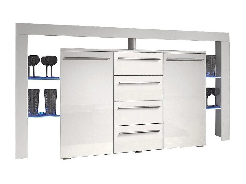 Cómoda Nashville 106, Com gavetas e portas, Número de gavetas: 4