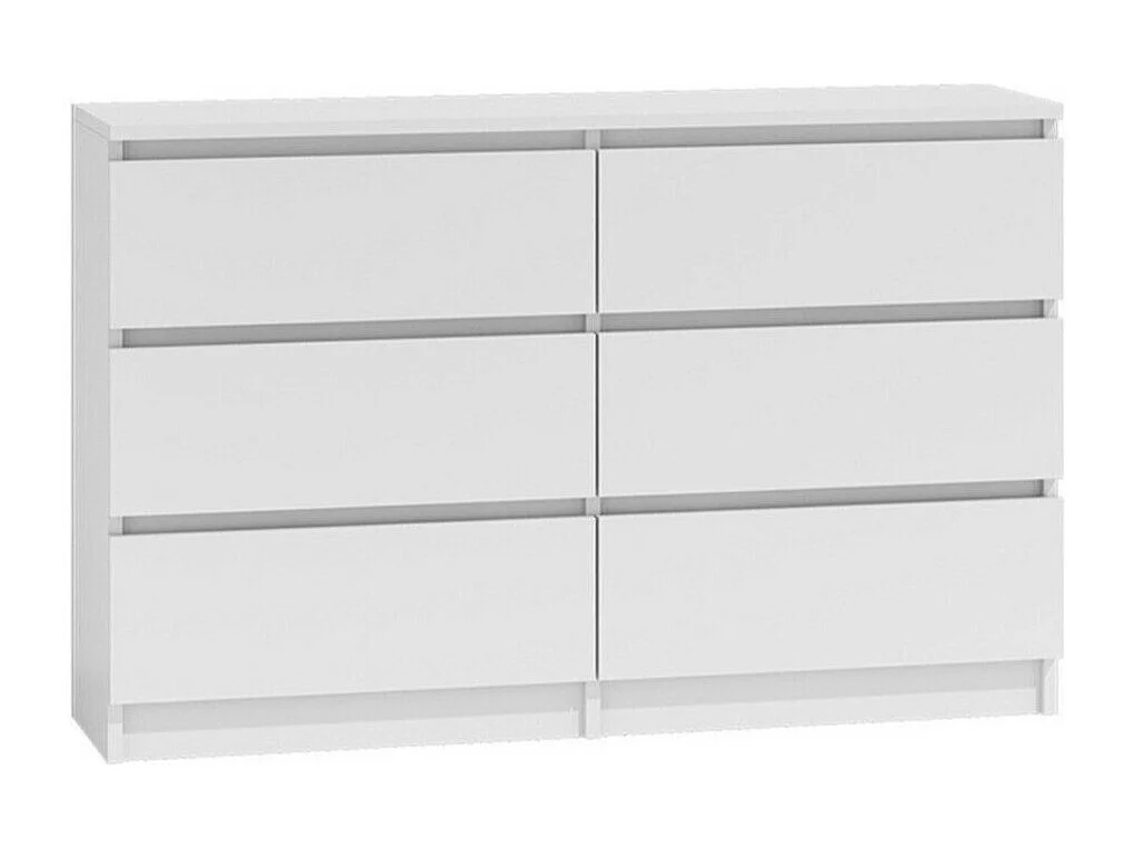 Commode Comfivo 186, Blanc, Avec tiroirs, Nombre de tiroirs: 6, 77x120x30cm