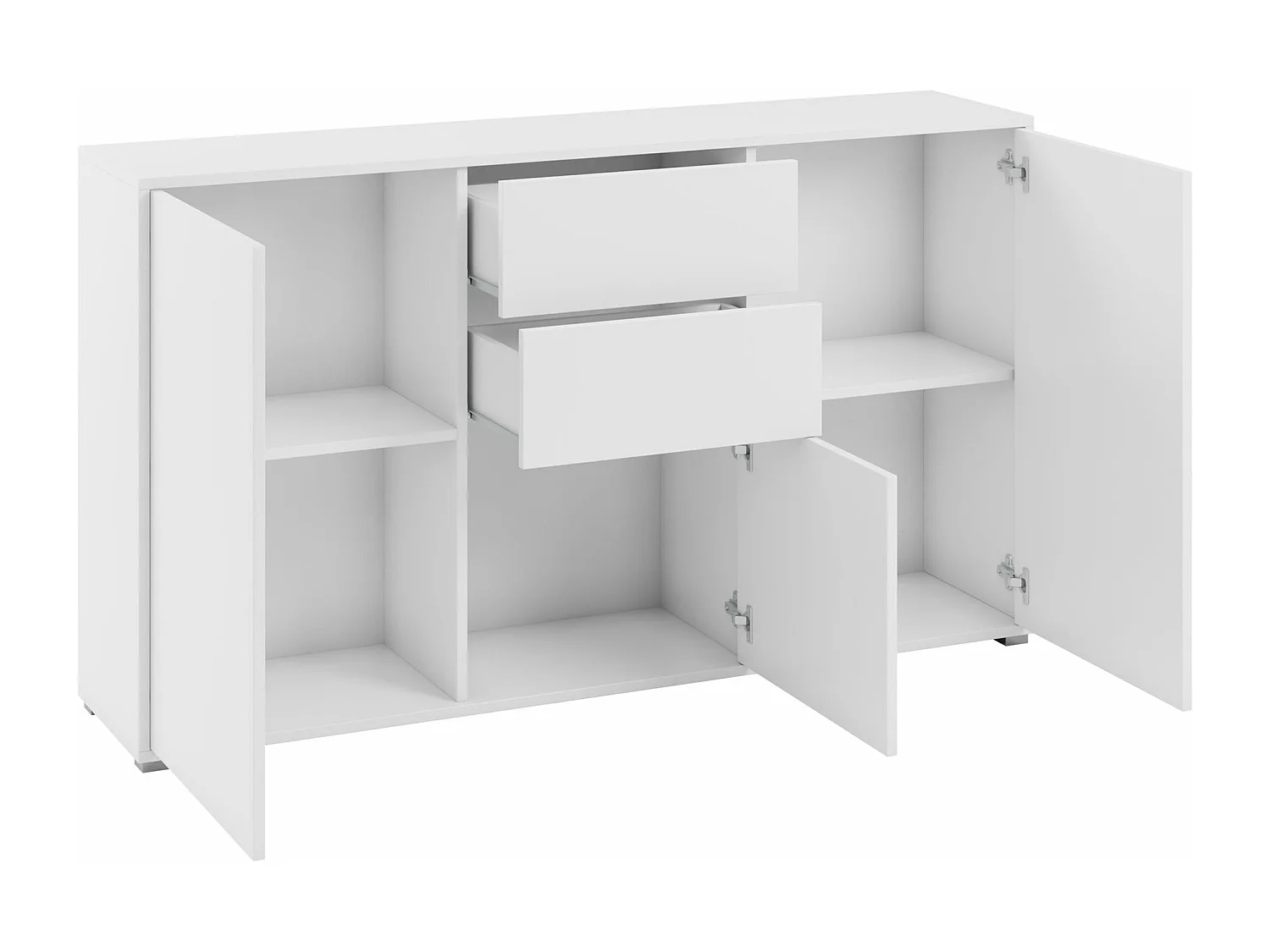 Commode Comfivo Fersoe 100, Blanc, Tiroirs et portes, Nombre de tiroirs: 2, 93x141x41cm