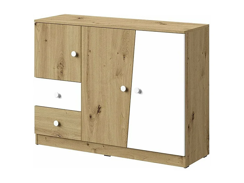 Cómoda Almira 106, Com gavetas e portas, Número de gavetas: 2